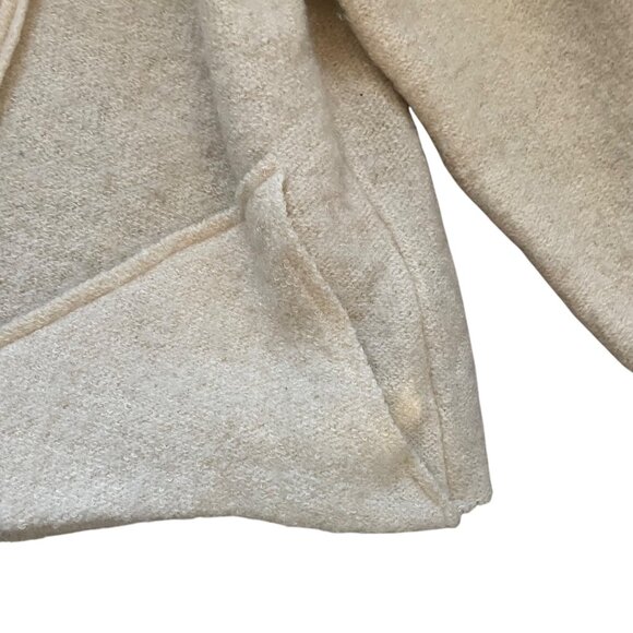 Vintage I.B. Diffusion Wool Mohair Blend Beige Cardigan Sweater With Shawl Colla - Picture 7 of 9